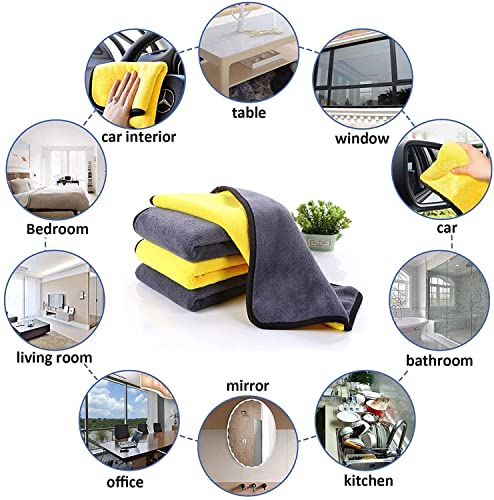 51q0Qb9SxsL._SL500 Q4 EVER Microfiber Cleaning Cloth, 40x40cm, 600 GSM, Multicolor for Super Cleanliness