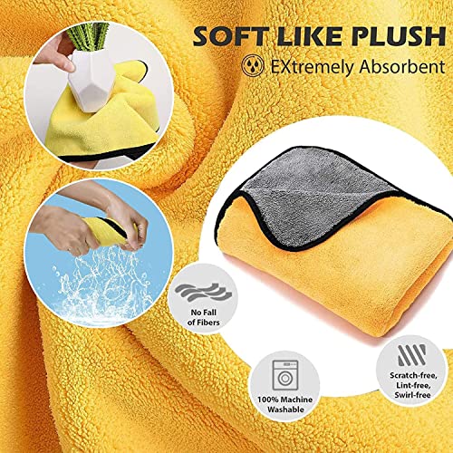 Q4 EVER Microfiber Cleaning Cloth, 40x40cm, 600 GSM, Multicolor for Super Cleanliness