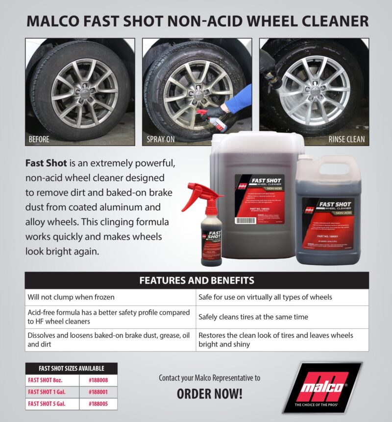 Malco FAST SHOT Wheel & Tire Cleaner NON-ACID 5 Ltr